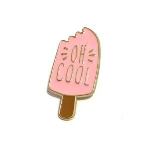 OH COOL Ice Cream Popsicle Enamel Pin Brooch